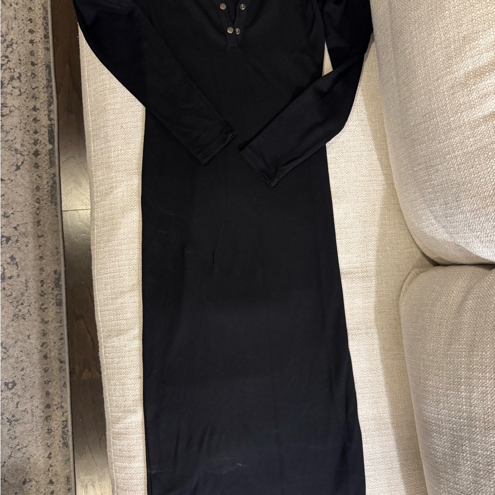 All Saints Elegant Black Long Sleeve Dress